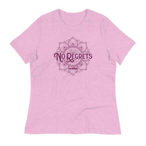 No Regrets Mandala Women's Relaxed T-Shirt - Pink